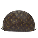 LOUIS VUITTON Monogram Trousse Demi Ronde Cosmetic Pouch M47520 LV Auth 81231-13