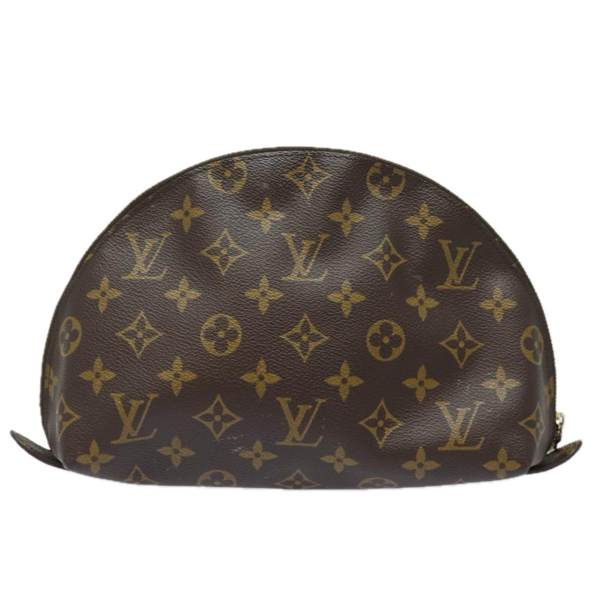 LOUIS VUITTON Monogram Trousse Demi Ronde Cosmetic Pouch M47520 LV Auth 81231 - 0