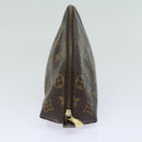 LOUIS VUITTON Monogram Trousse Demi Ronde Cosmetic Pouch M47520 LV Auth 81231-3