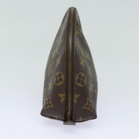 LOUIS VUITTON Monogram Trousse Demi Ronde Cosmetic Pouch M47520 LV Auth 81231