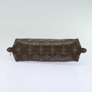 LOUIS VUITTON Monogram Trousse Demi Ronde Cosmetic Pouch M47520 LV Auth 81231-6