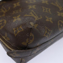 LOUIS VUITTON Monogram Trousse Demi Ronde Cosmetic Pouch M47520 LV Auth 81232-15