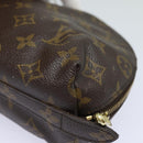 LOUIS VUITTON Monogram Trousse Demi Ronde Cosmetic Pouch M47520 LV Auth 81232-11
