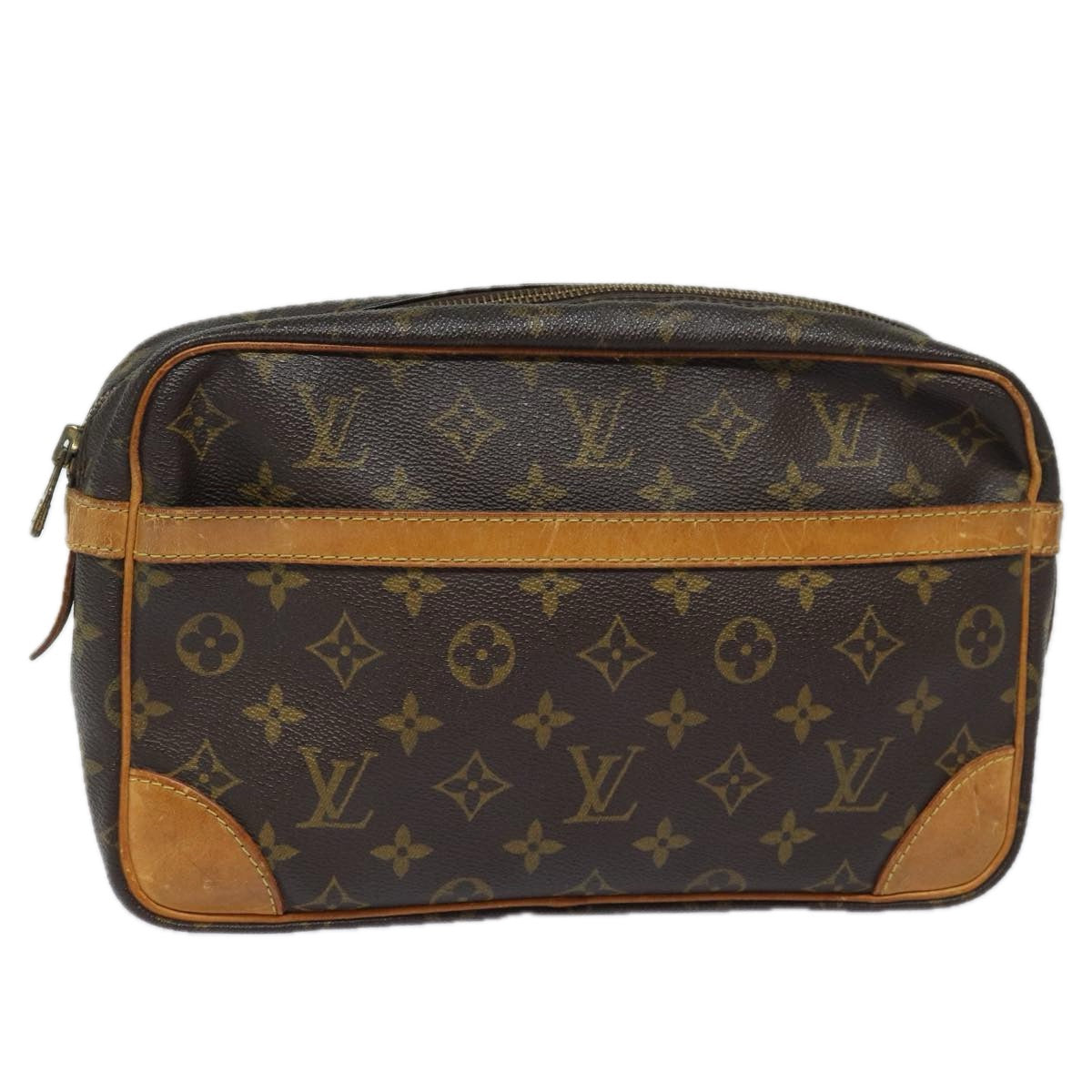 LOUIS VUITTON Monogram Compiegne 28 Clutch Bag M51845 LV Auth 81233