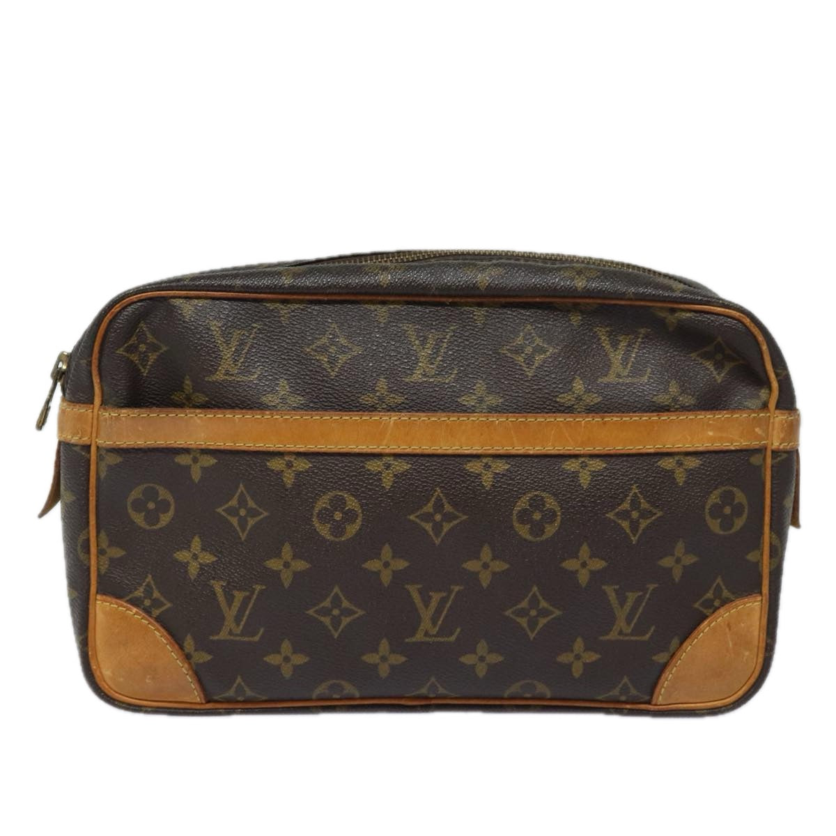 LOUIS VUITTON Monogram Compiegne 28 Clutch Bag M51845 LV Auth 81233