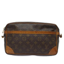 LOUIS VUITTON Monogram Compiegne 28 Clutch Bag M51845 LV Auth 81234-13