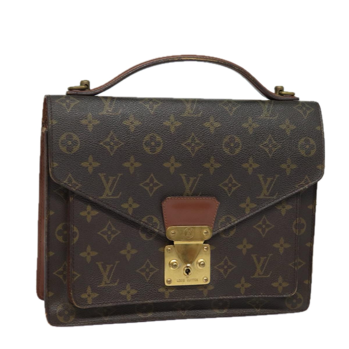 LOUIS VUITTON Monogram Monceau 28 Hand Bag 2way M51185 LV Auth 81237