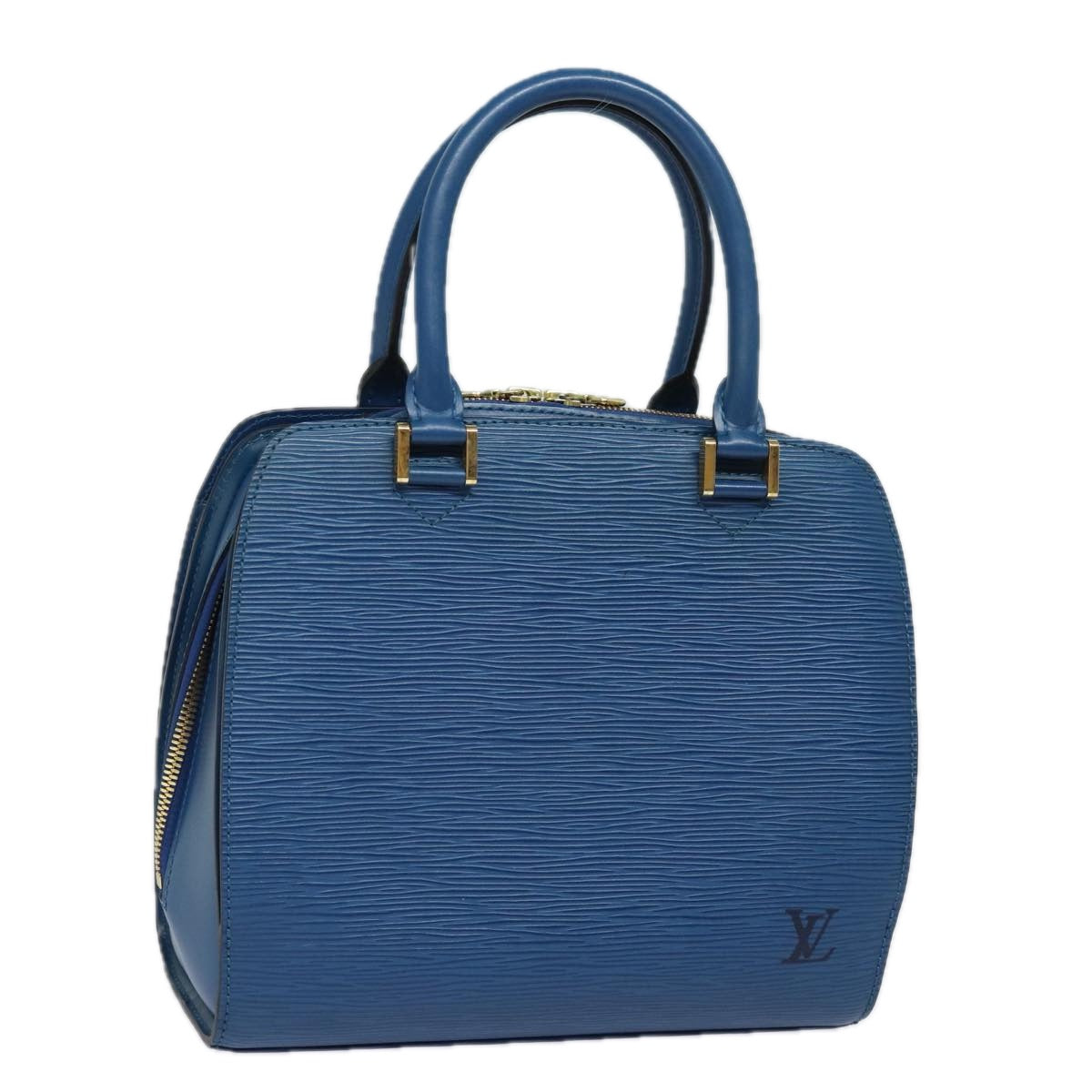 LOUIS VUITTON Epi Pont Neuf Hand Bag Blue M52055 LV Auth 81259