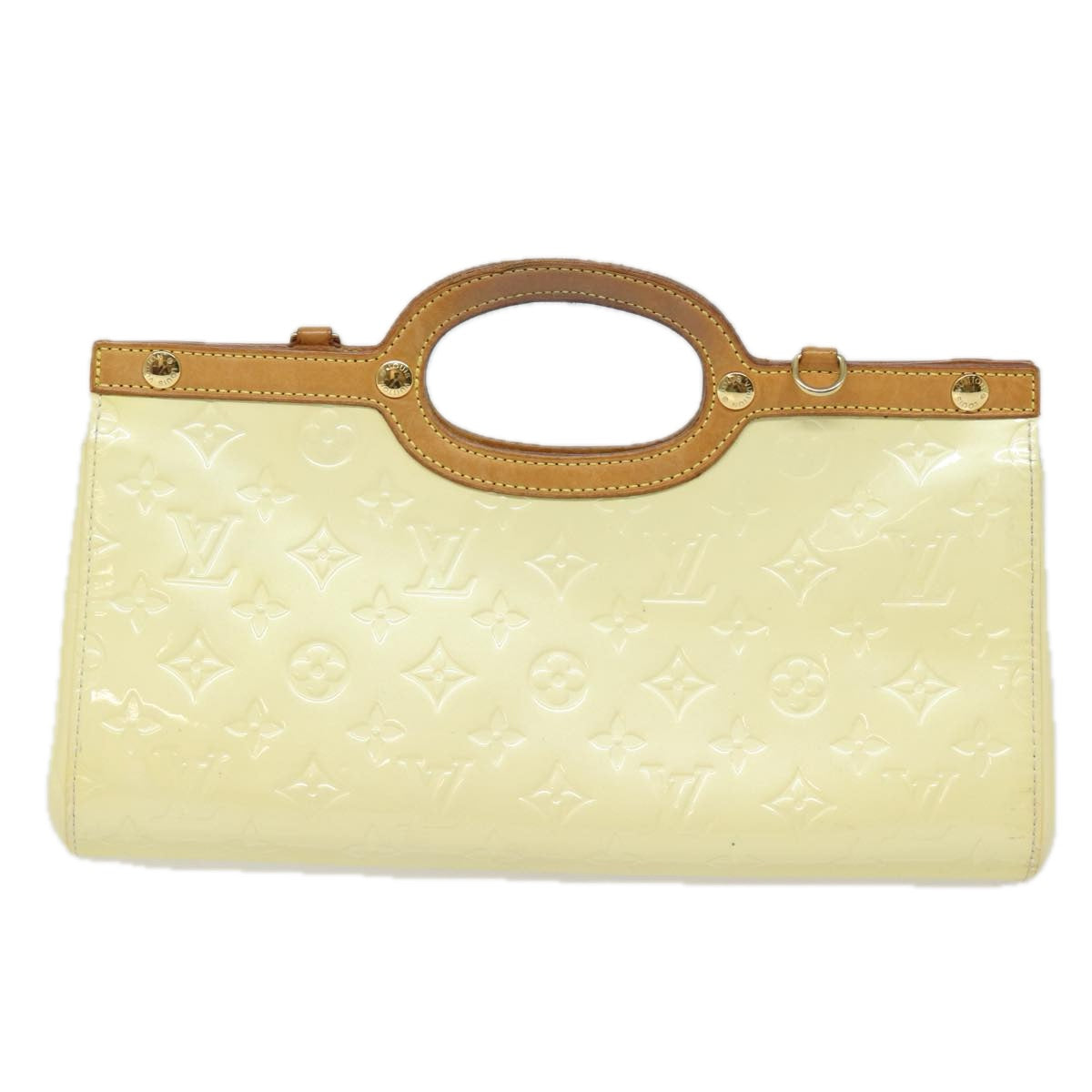 LOUIS VUITTON Monogram Vernis Roxbury Drive Hand Bag Perle M91374 LV Auth 81272 - 0