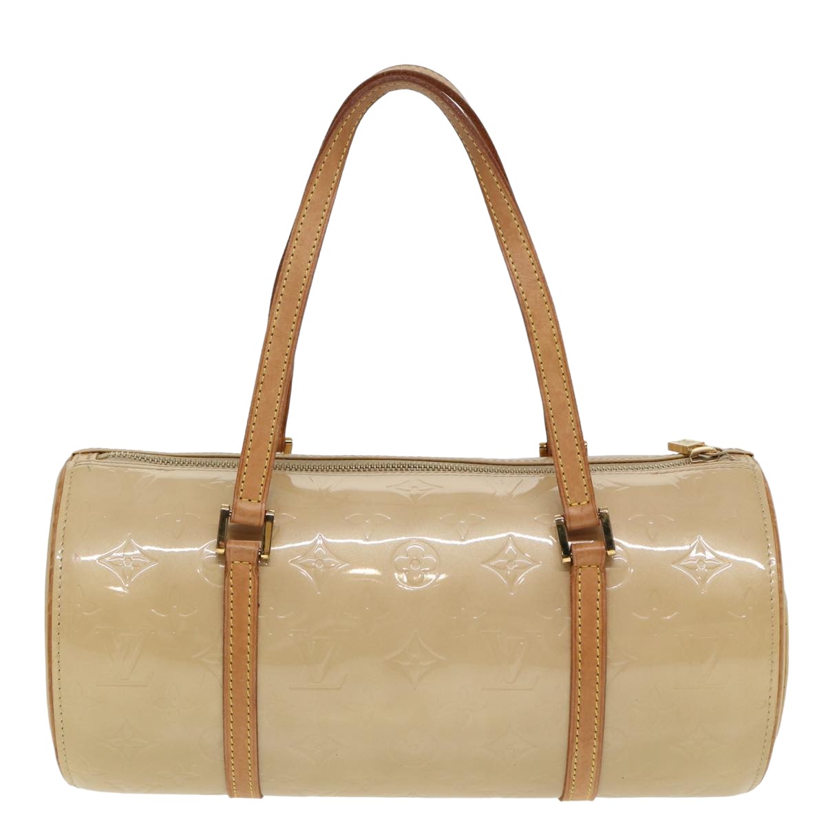 LOUIS VUITTON Monogram Vernis Bedford Hand Bag Beige M91006 LV Auth 81275