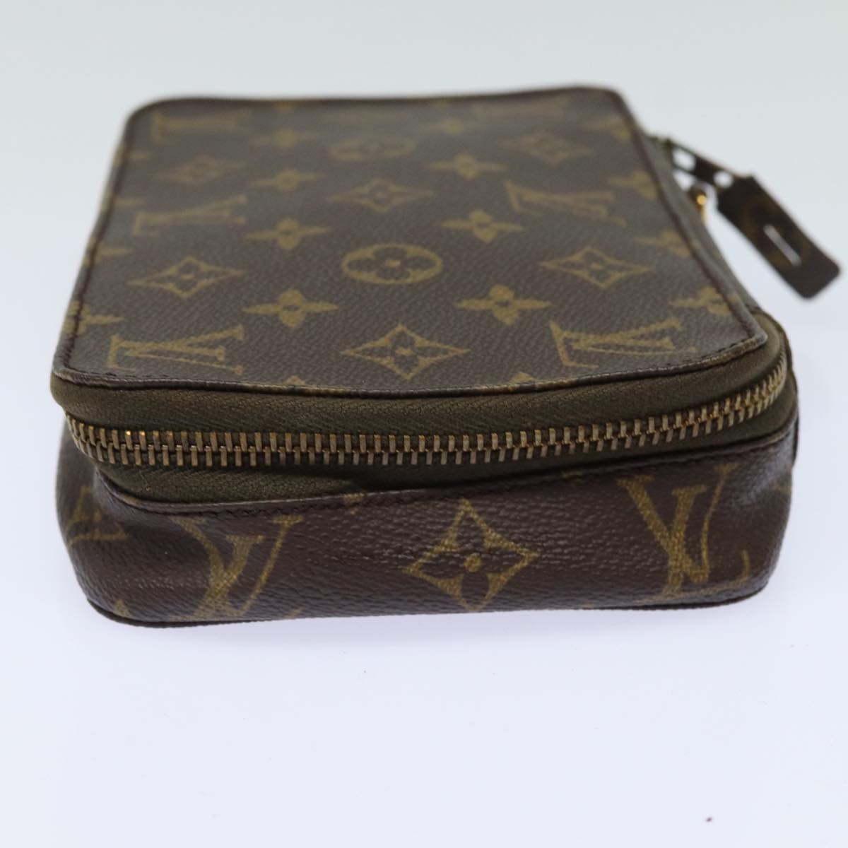 LOUIS VUITTON Monogram Poche Monte Carlo Jewelry Box M47352 LV Auth 81276