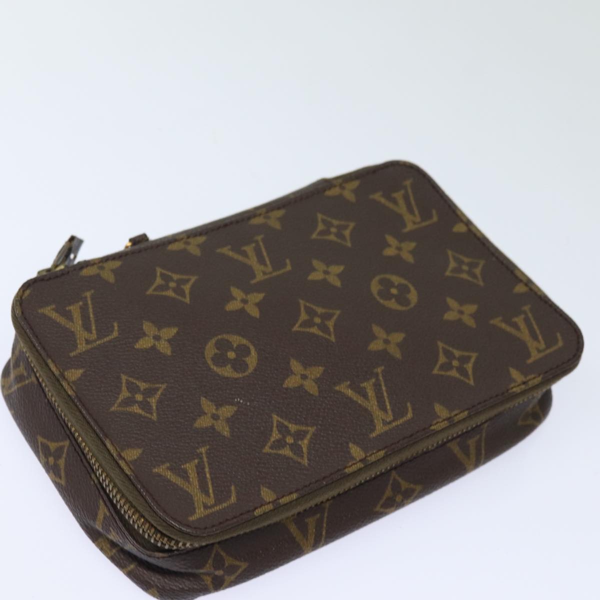 LOUIS VUITTON Monogram Poche Monte Carlo Jewelry Box M47352 LV Auth 81276