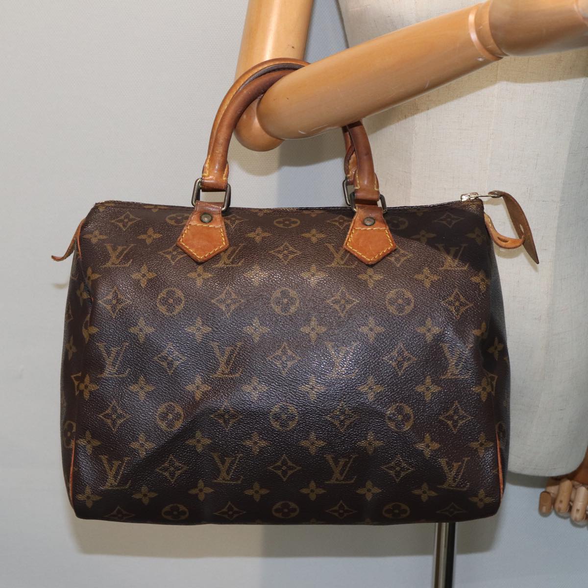 LOUIS VUITTON Monogram Speedy 30 Hand Bag M41526 LV Auth 81281