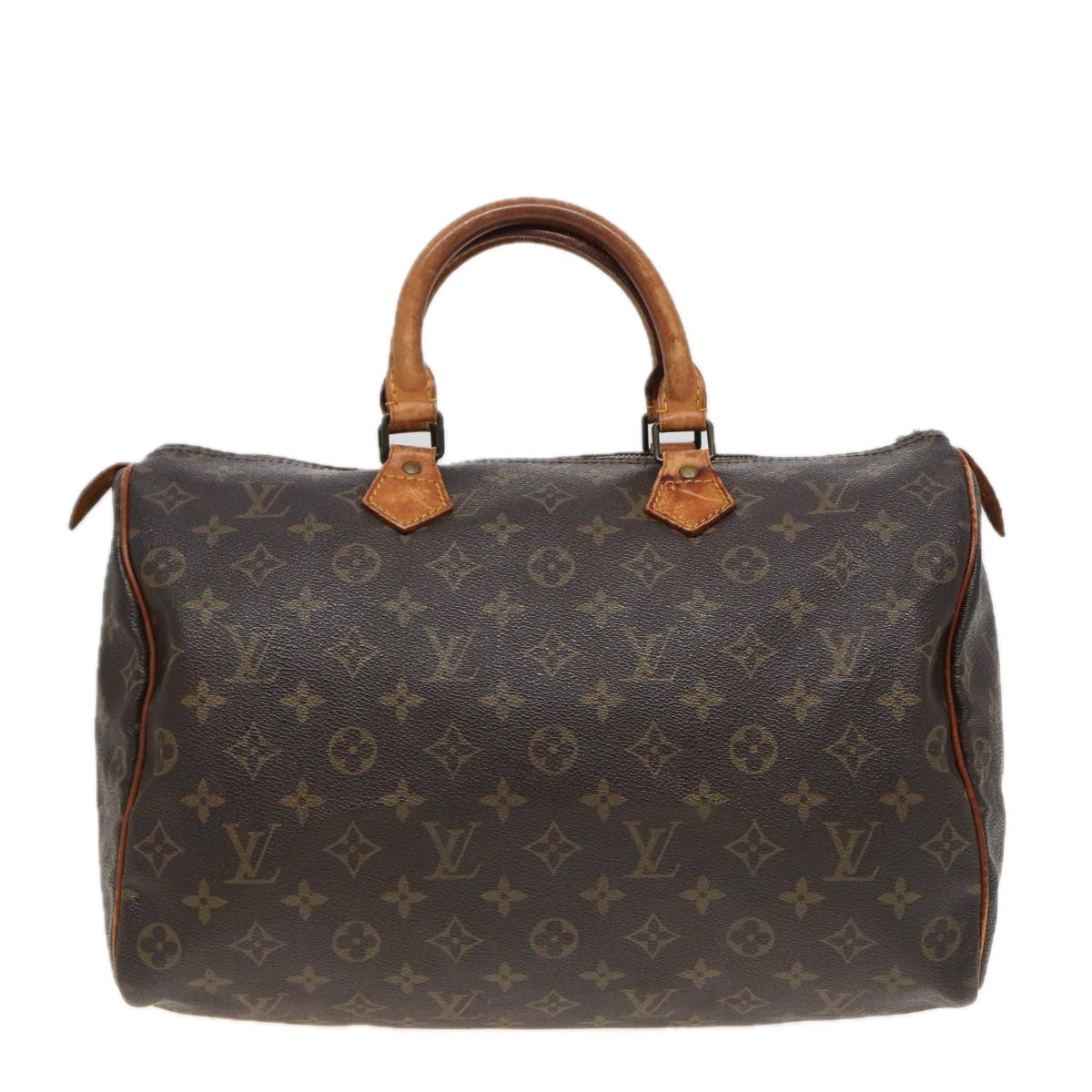 LOUIS VUITTON Monogram Speedy 35 Hand Bag M41524 LV Auth 81282