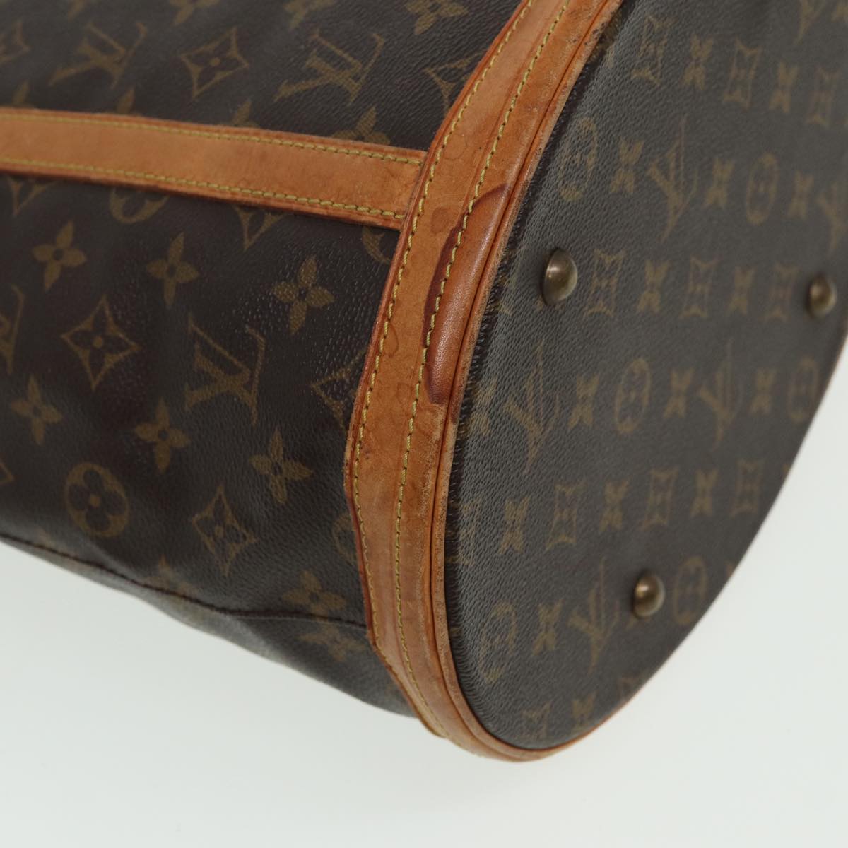 LOUIS VUITTON Monogram Bucket GM Shoulder Bag M42236 LV Auth 81285