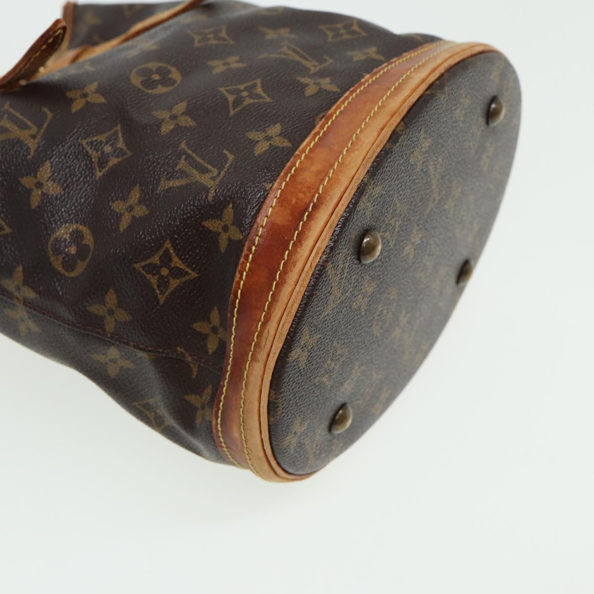 LOUIS VUITTON Monogram Bucket PM Shoulder Bag M42238 LV Auth 81290