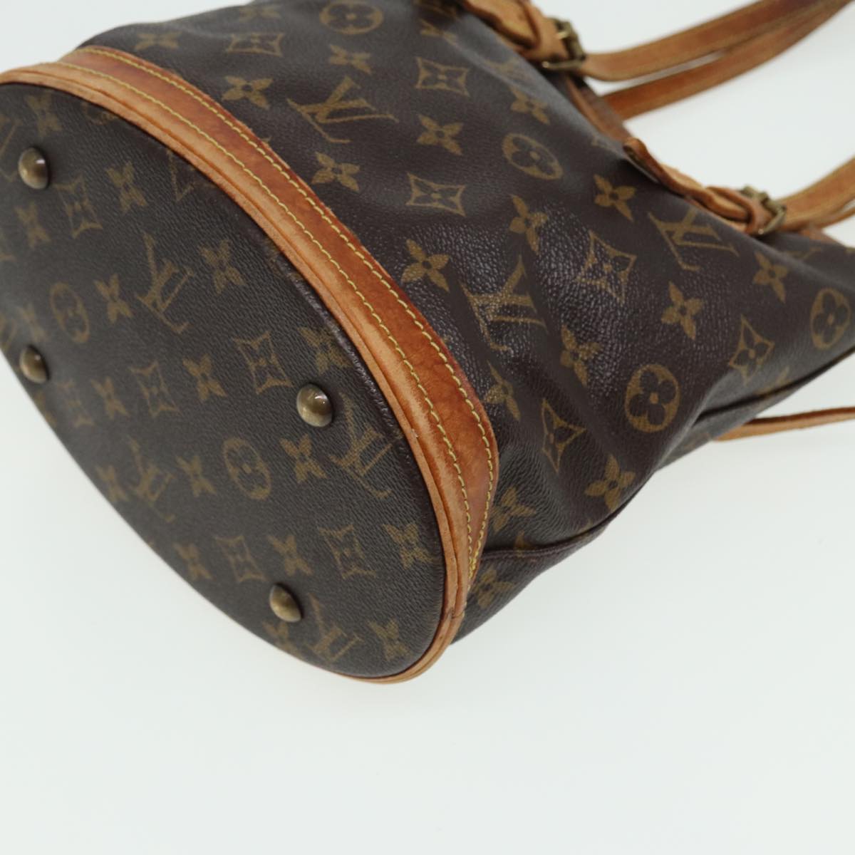 LOUIS VUITTON Monogram Bucket PM Shoulder Bag M42238 LV Auth 81290