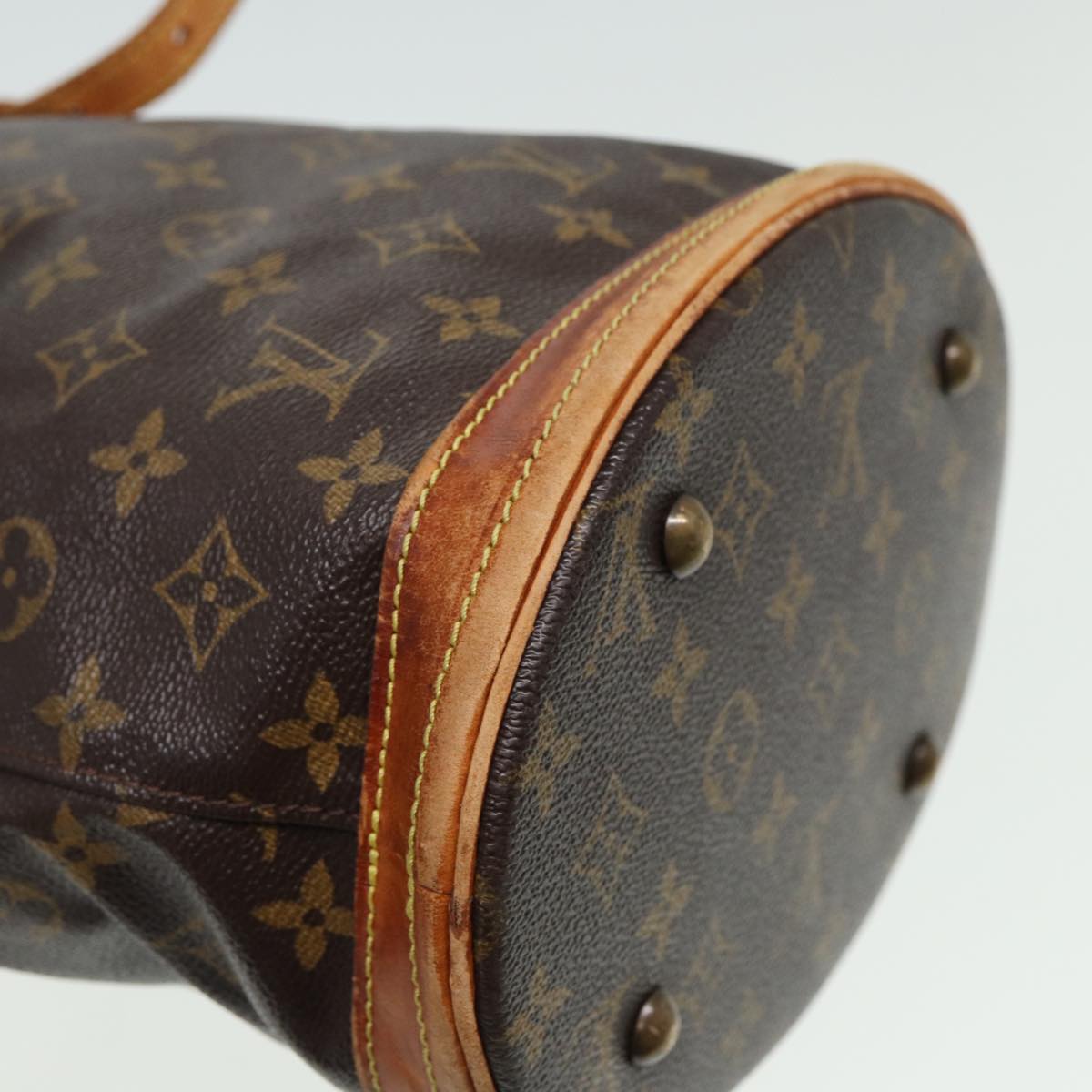 LOUIS VUITTON Monogram Bucket PM Shoulder Bag M42238 LV Auth 81290