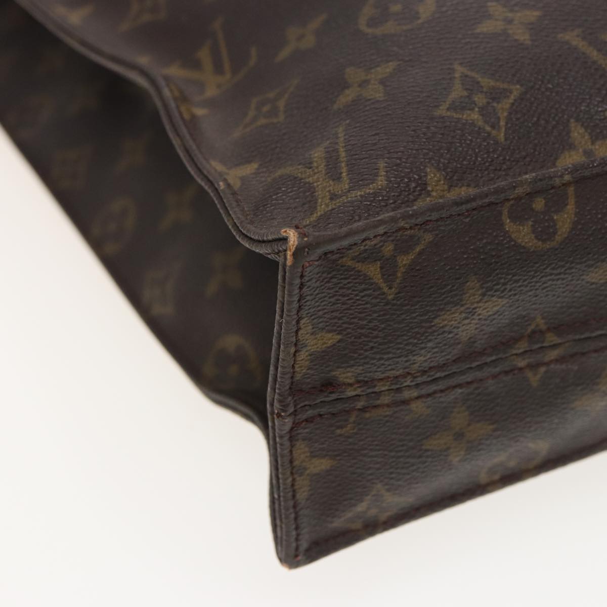 LOUIS VUITTON Monogram Sac Plat Hand Bag M51140 LV Auth 81294