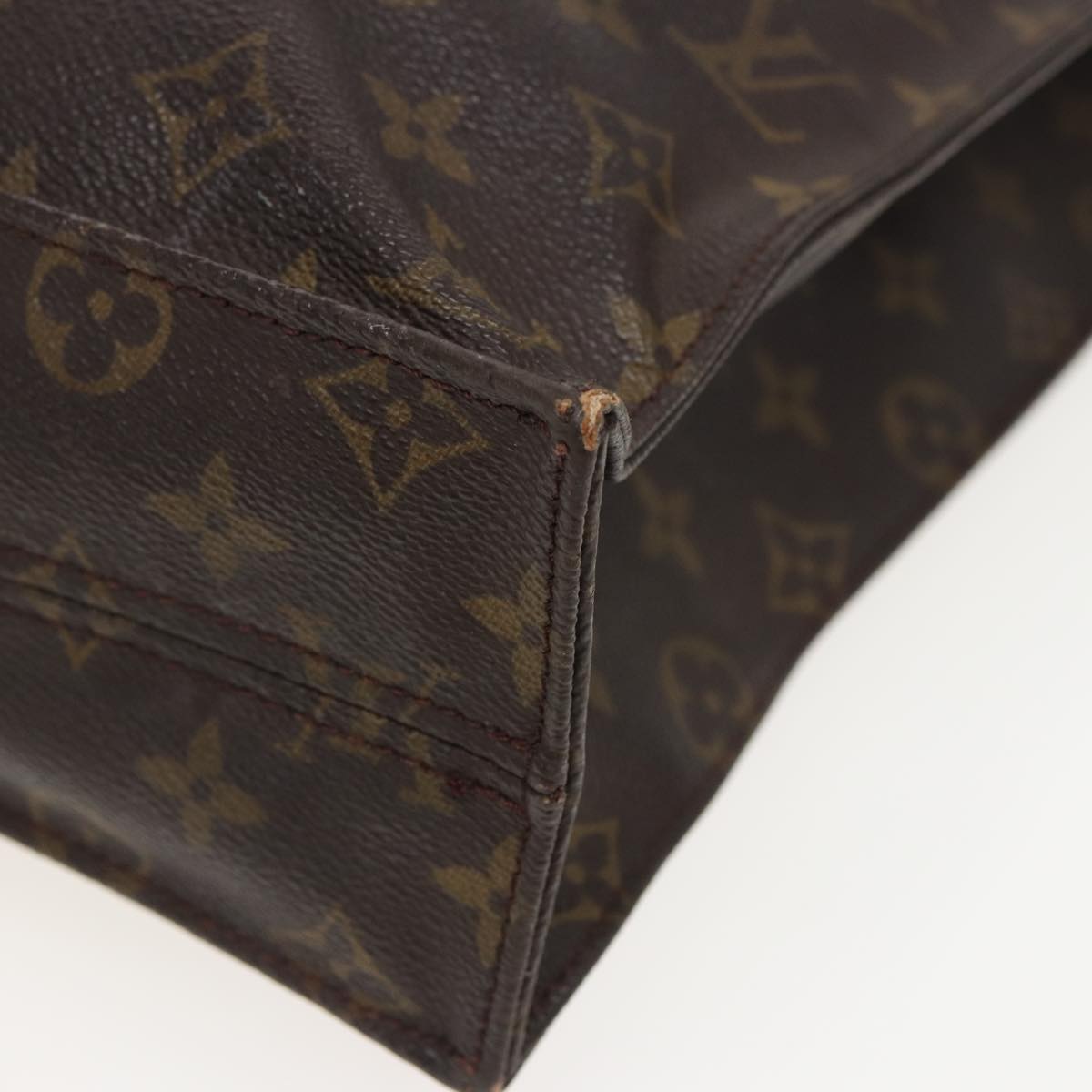 LOUIS VUITTON Monogram Sac Plat Hand Bag M51140 LV Auth 81294