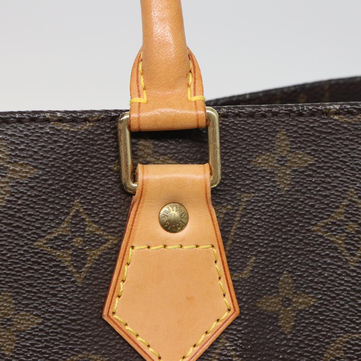 LOUIS VUITTON Monogram Sac Plat Hand Bag M51140 LV Auth 81294