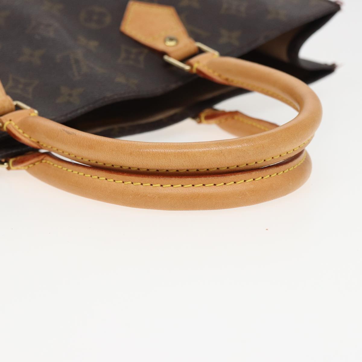 LOUIS VUITTON Monogram Sac Plat Hand Bag M51140 LV Auth 81294