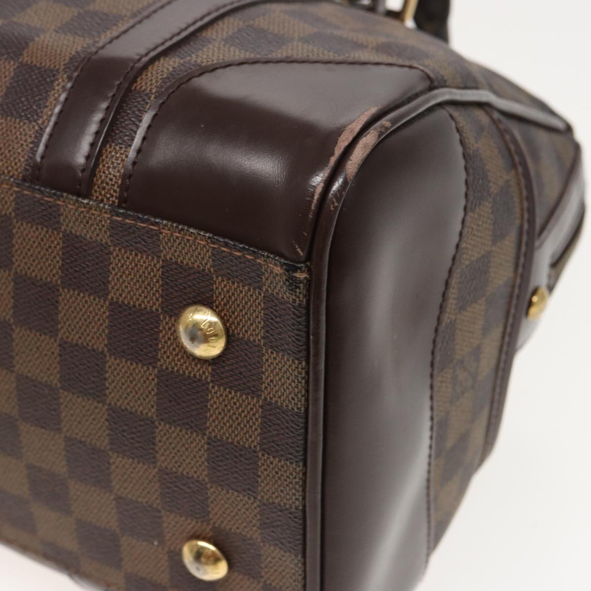 LOUIS VUITTON Damier Ebene Berkeley Hand Bag N52000 LV Auth 81302