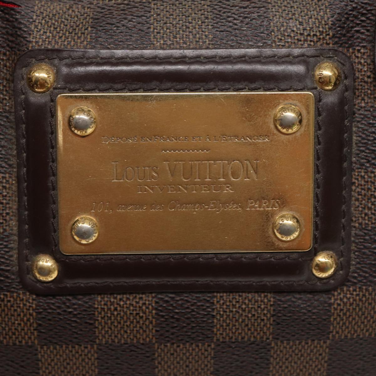 LOUIS VUITTON Damier Ebene Berkeley Hand Bag N52000 LV Auth 81302