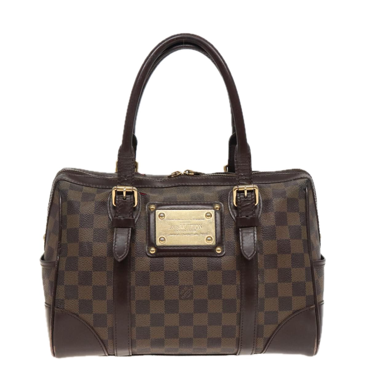 LOUIS VUITTON Damier Ebene Berkeley Hand Bag N52000 LV Auth 81302