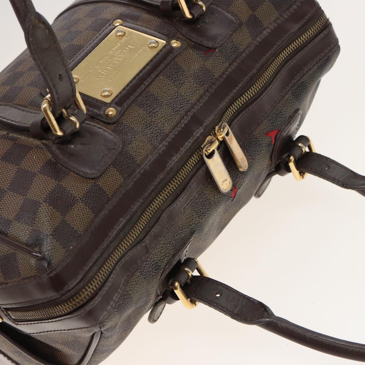 LOUIS VUITTON Damier Ebene Berkeley Hand Bag N52000 LV Auth 81302