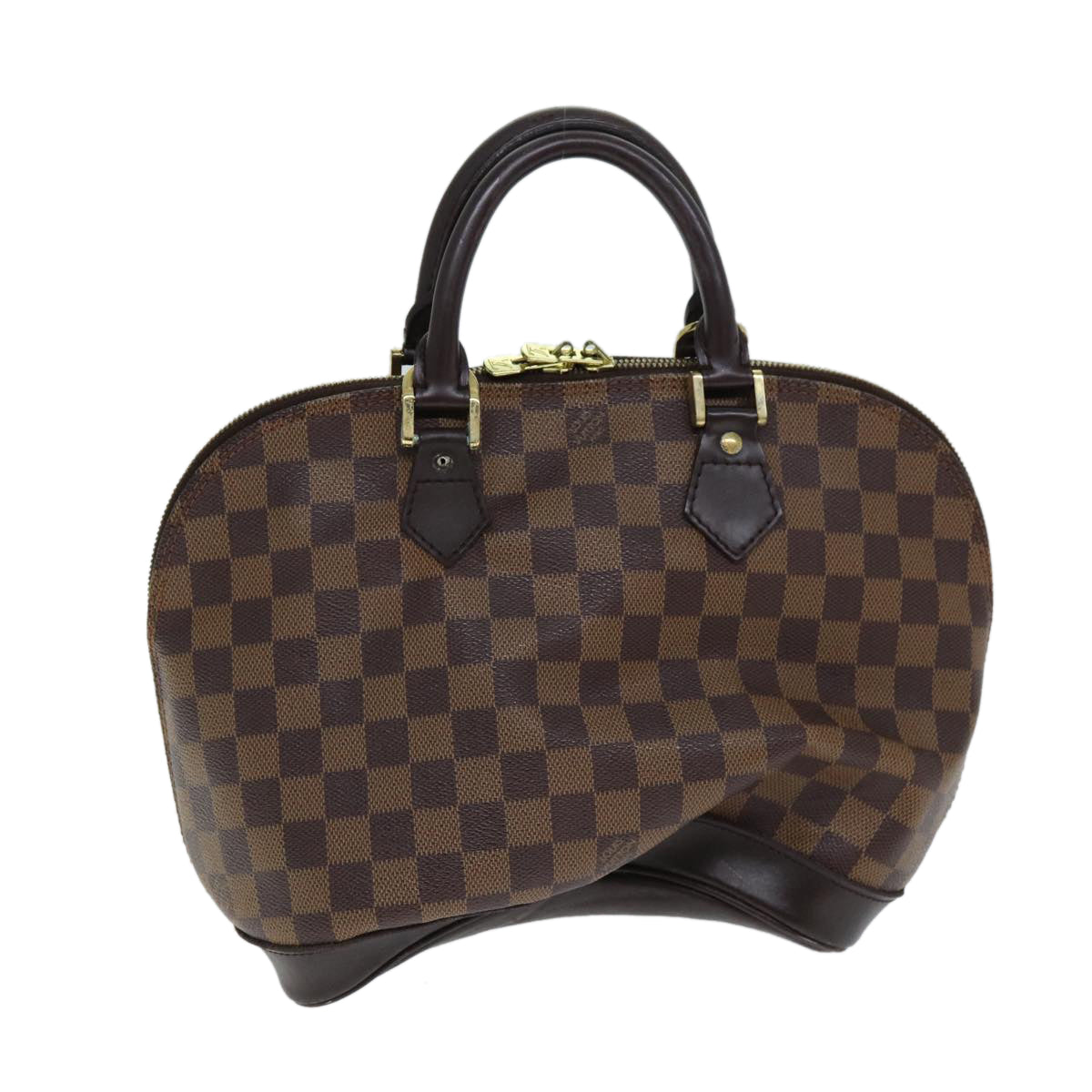 LOUIS VUITTON Damier Ebene Alma Hand Bag N51131 LV Auth 81303