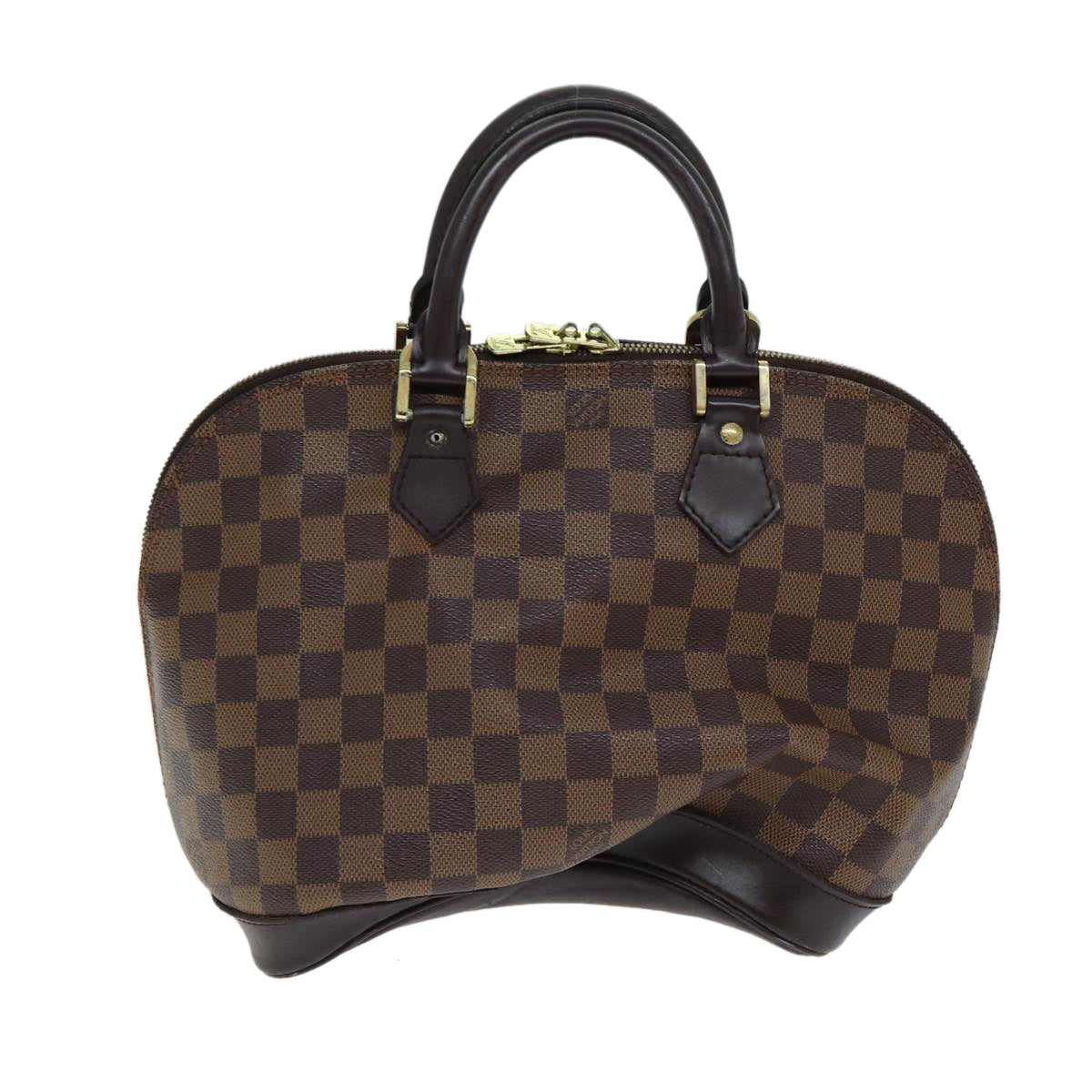 LOUIS VUITTON Damier Ebene Alma Hand Bag N51131 LV Auth 81303