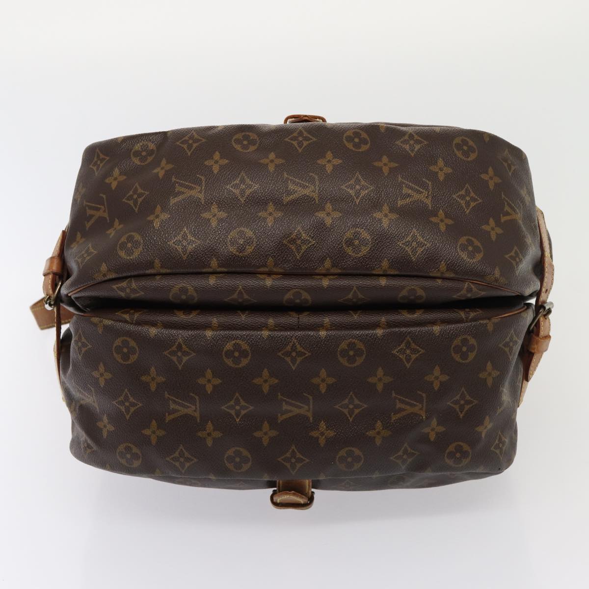 LOUIS VUITTON Monogram Saumur 35 Shoulder Bag M42254 LV Auth 81311