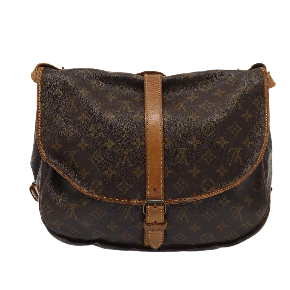 LOUIS VUITTON Monogram Saumur 35 Shoulder Bag M42254 LV Auth 81311 - 0