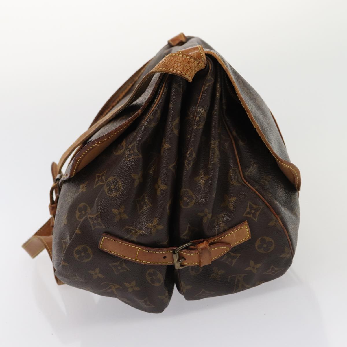 LOUIS VUITTON Monogram Saumur 35 Shoulder Bag M42254 LV Auth 81311