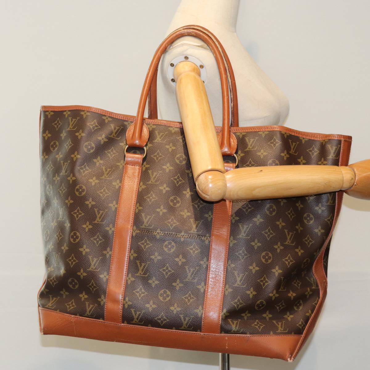 LOUIS VUITTON Monogram Sac Weekend GM Tote Bag M42420 LV Auth 81318