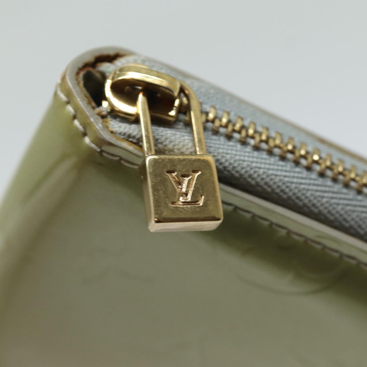 LOUIS VUITTON Monogram Vernis Eldridge Long Wallet Gris M91158 LV Auth 81320