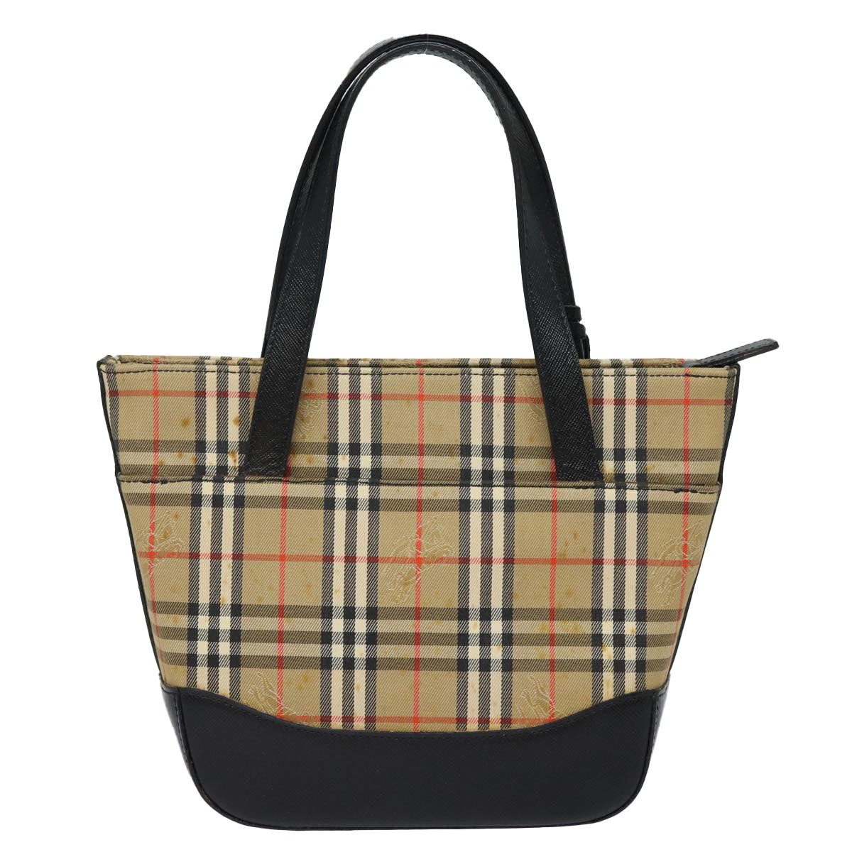 BURBERRY Nova Check Hand Bag Canvas Beige Auth 81322 - 0