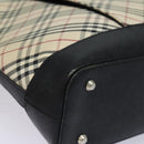 BURBERRY Nova Check Tote Bag Canvas Beige Auth 81323-9