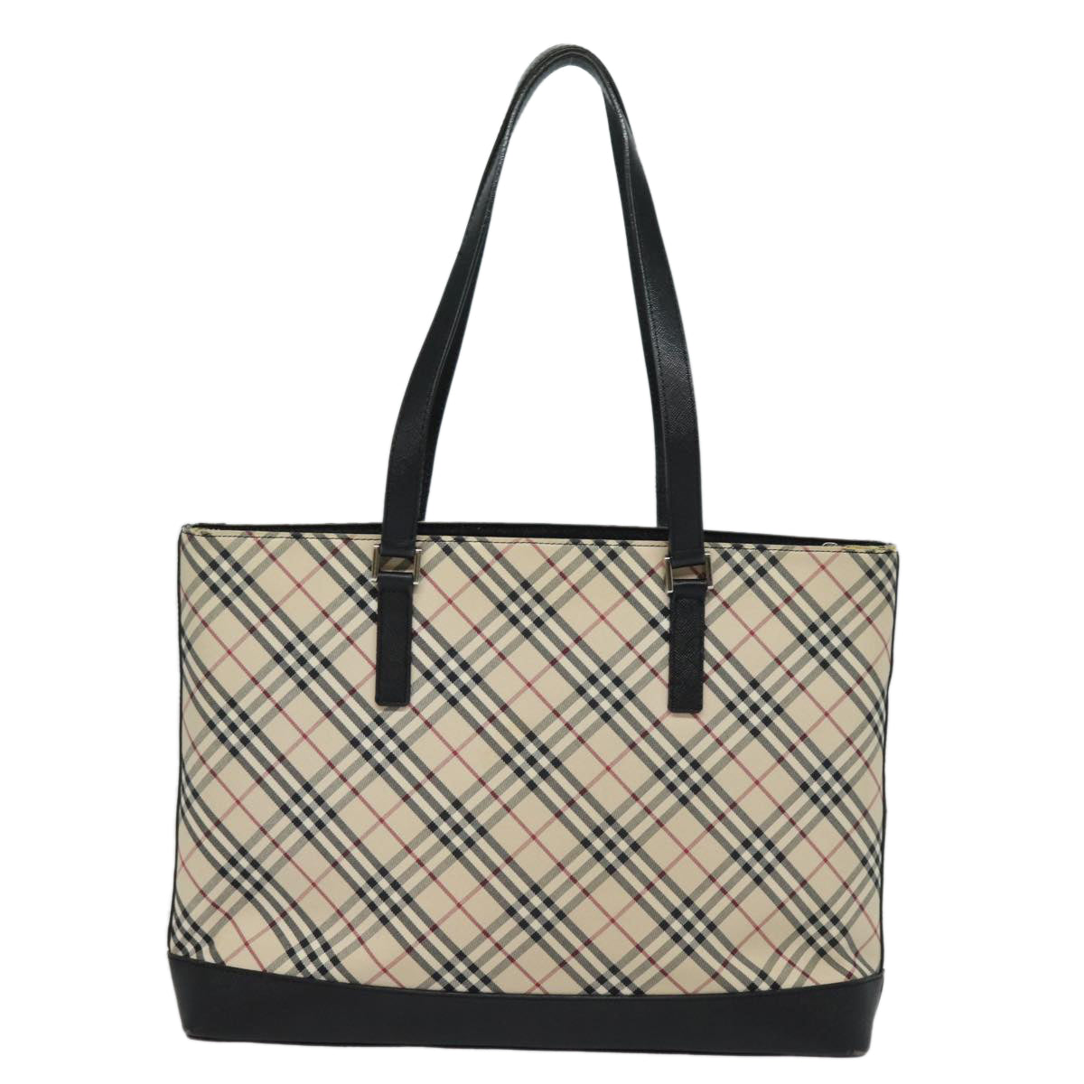 BURBERRY Nova Check Tote Bag Canvas Beige Auth 81323 - 0