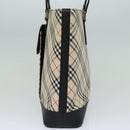 BURBERRY Nova Check Tote Bag Canvas Beige Auth 81323-4
