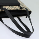 BURBERRY Nova Check Tote Bag Canvas Beige Auth 81323-7