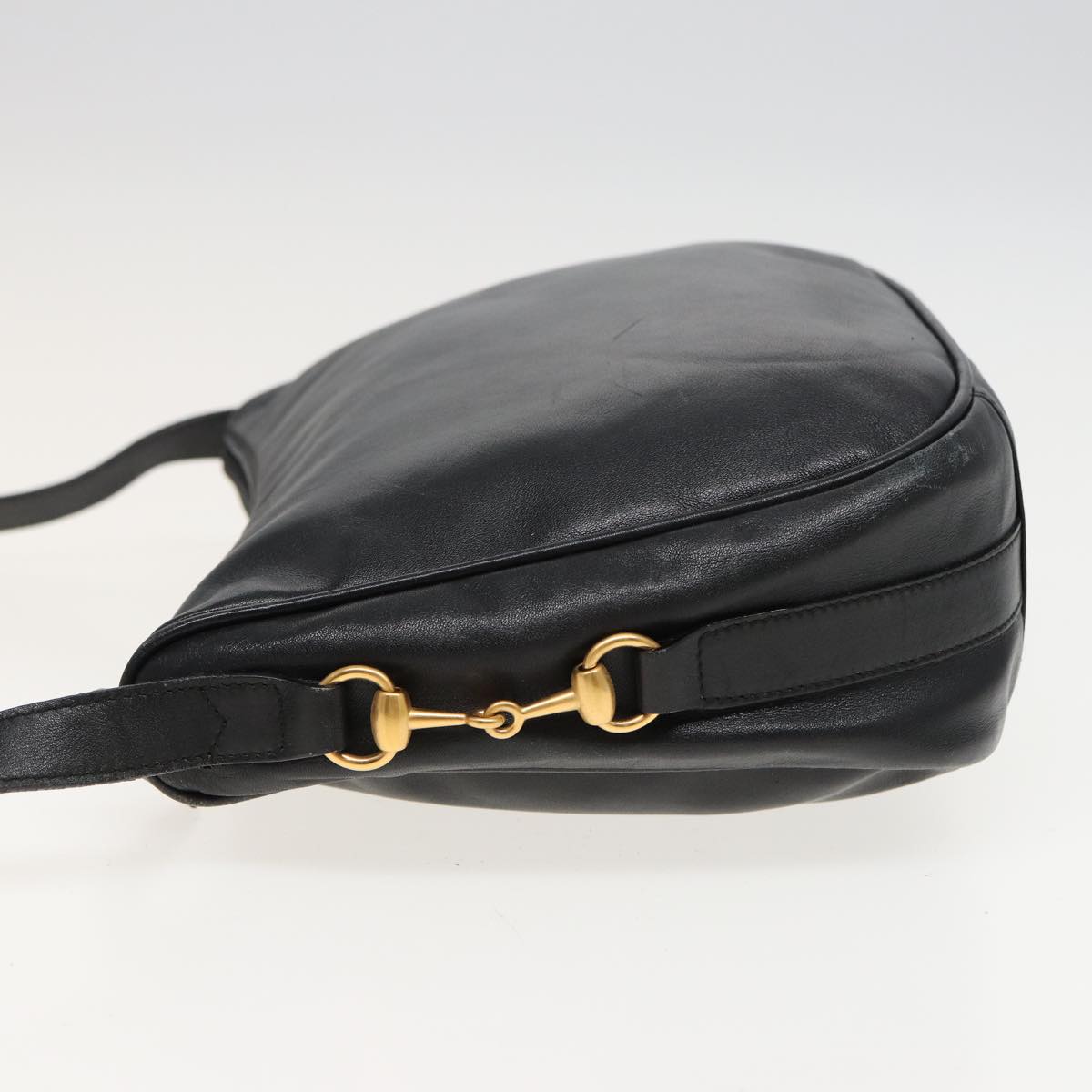 GUCCI Shoulder Bag Leather Black 001 2214 1687 Auth 81327