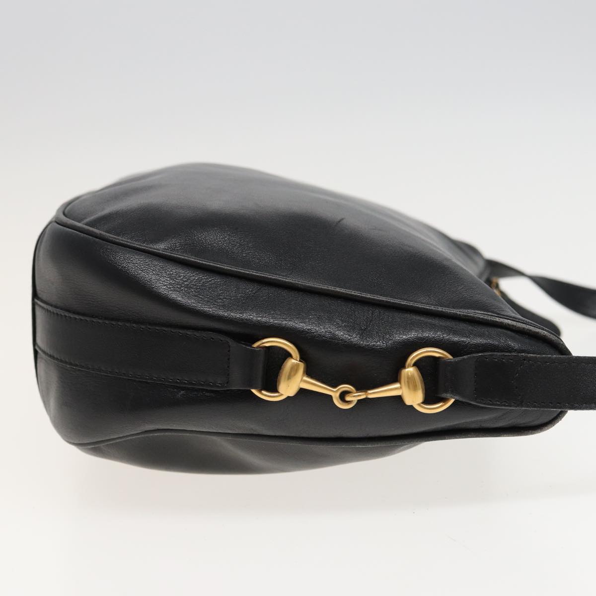 GUCCI Shoulder Bag Leather Black 001 2214 1687 Auth 81327