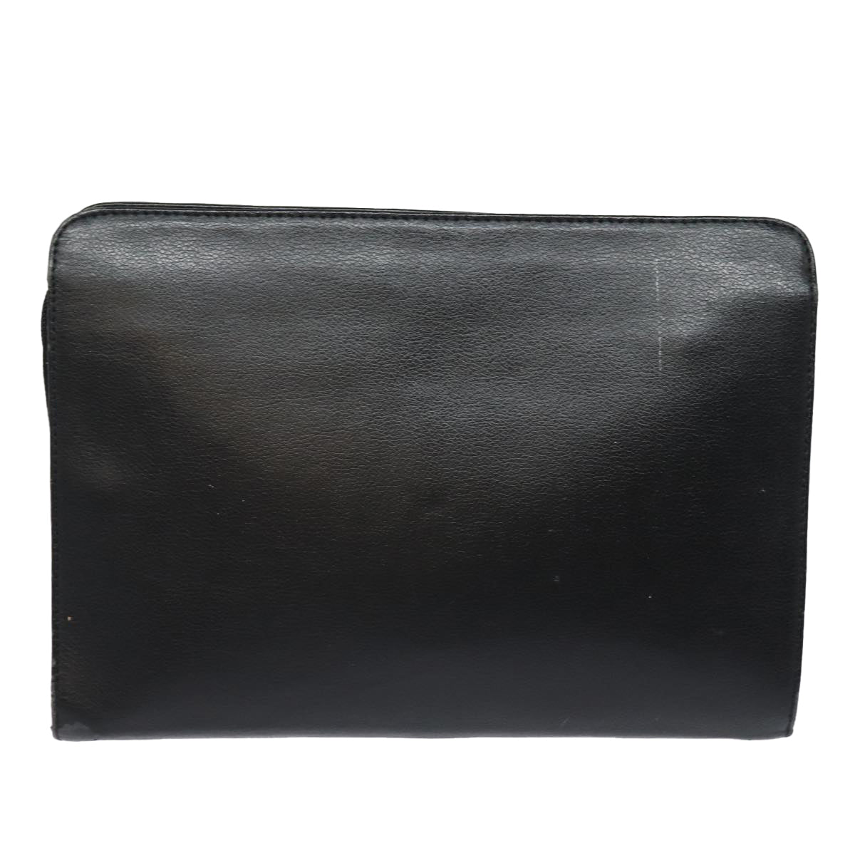 VALENTINO Clutch Bag Leather Black Auth 81331 - 0