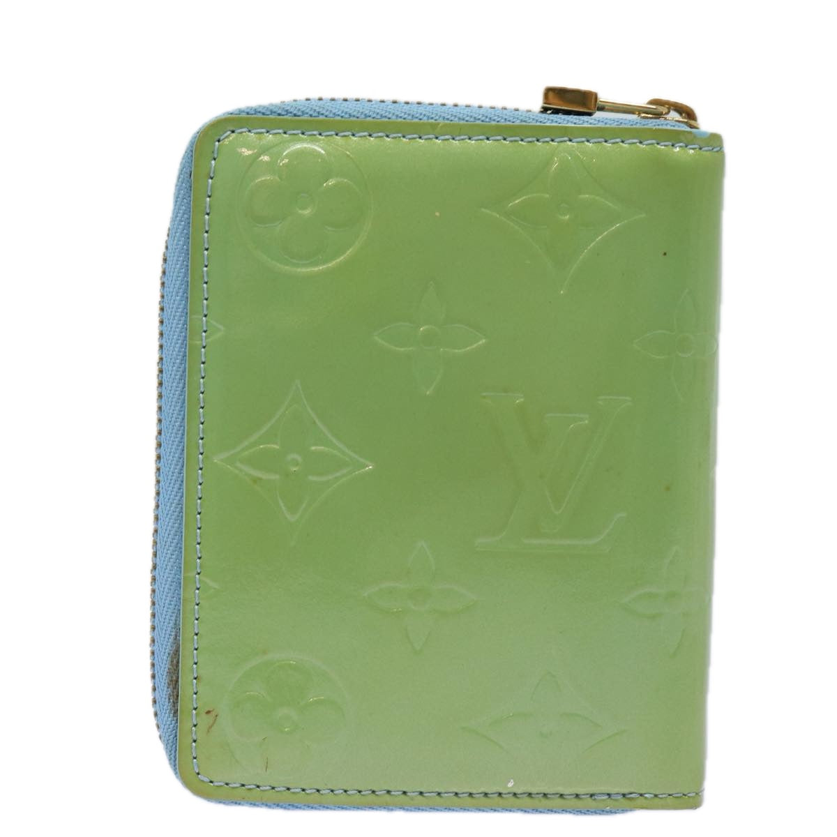 LOUIS VUITTON Monogram Vernis Bloom Wallet Baby Blue M91016 LV Auth 81332 - 0