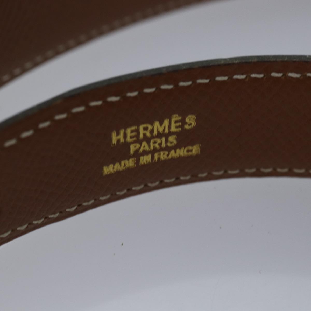 HERMES Constance Belt Leather 31.1"" Black Auth 81360