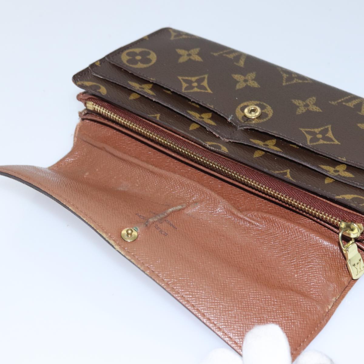 LOUIS VUITTON Monogram Portefeuille Sarah Long Wallet M60531 LV Auth 81362