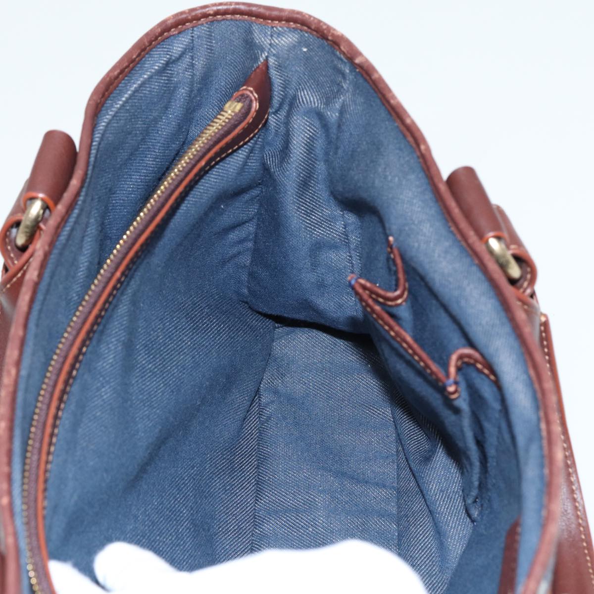 CELINE Macadam Canvas Hand Bag Blue Auth 81368