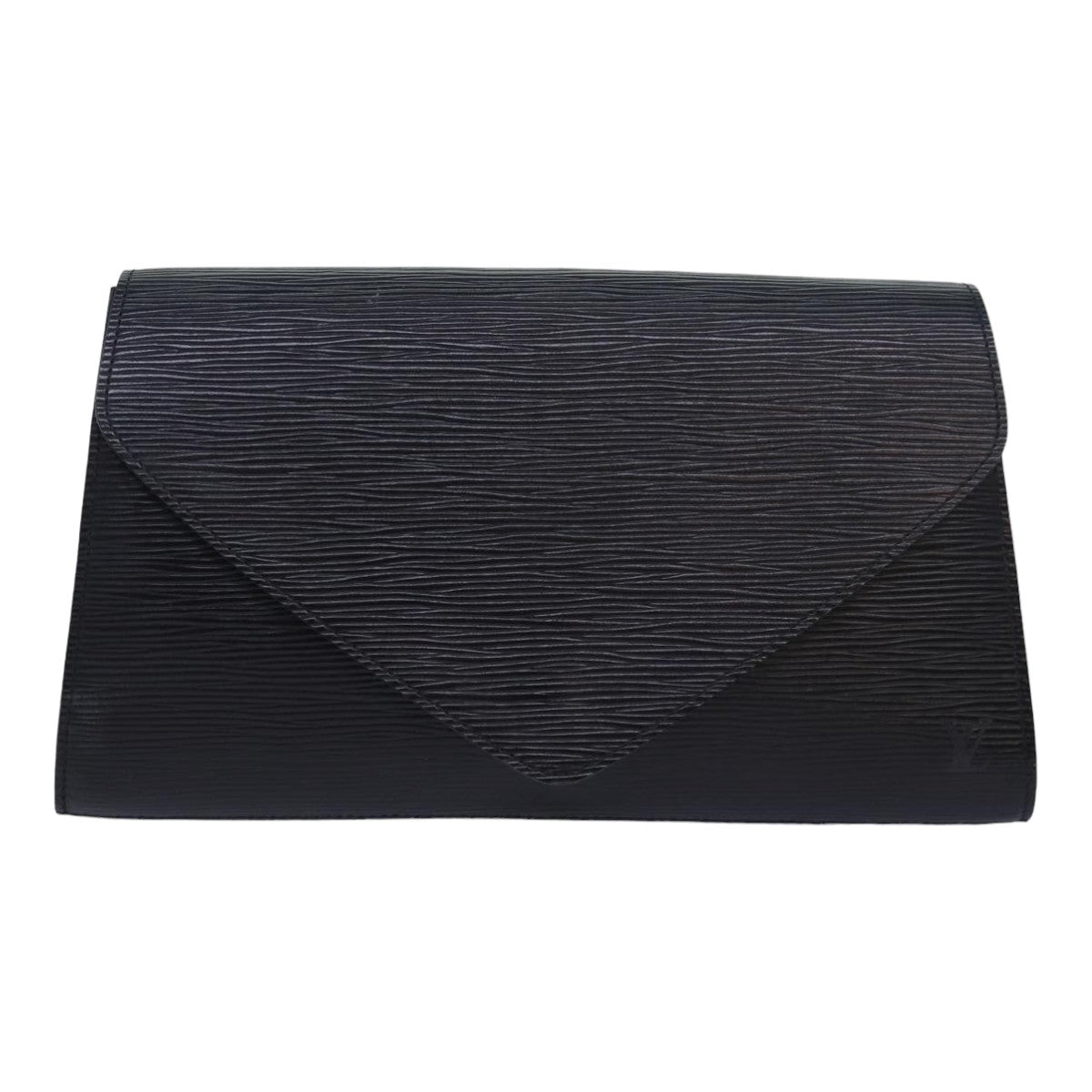 LOUIS VUITTON Epi Art Deco Clutch Bag Black M52632 LV Auth 81383